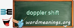 WordMeaning blackboard for doppler shift